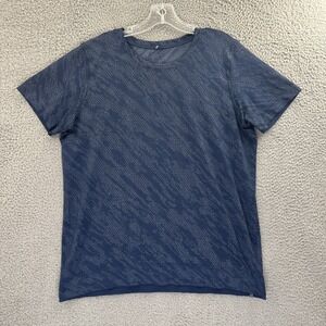 Lululemon Breeze By Short Sleeve Shirt Top Blue Athletic Athleisure Women's 12